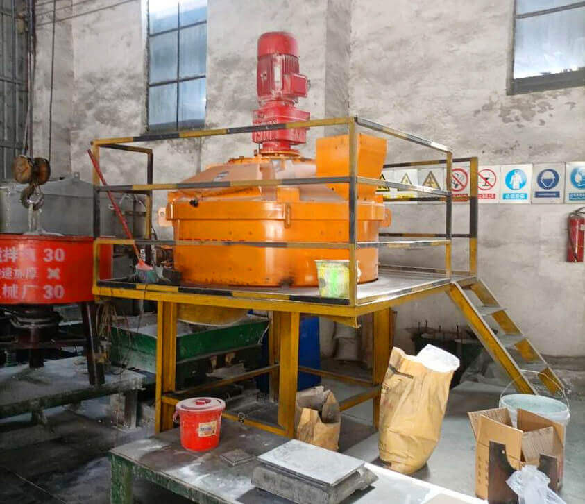 refractory vertical shaft planetary mixer