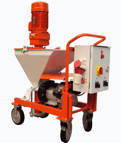 Mortar spraying machine application