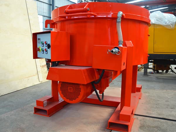 refractory pan mixer for mixing refractory materials