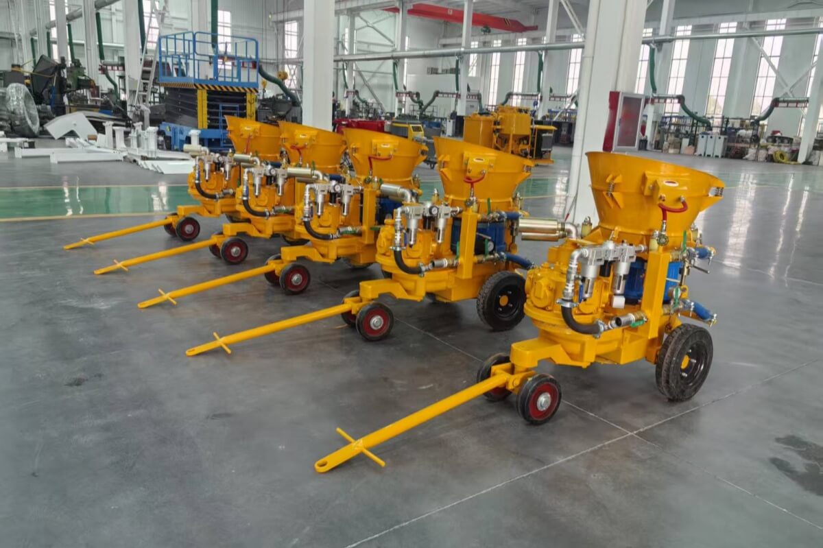 concrete spraying machine for slope protection