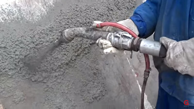 mortar spraying pump application