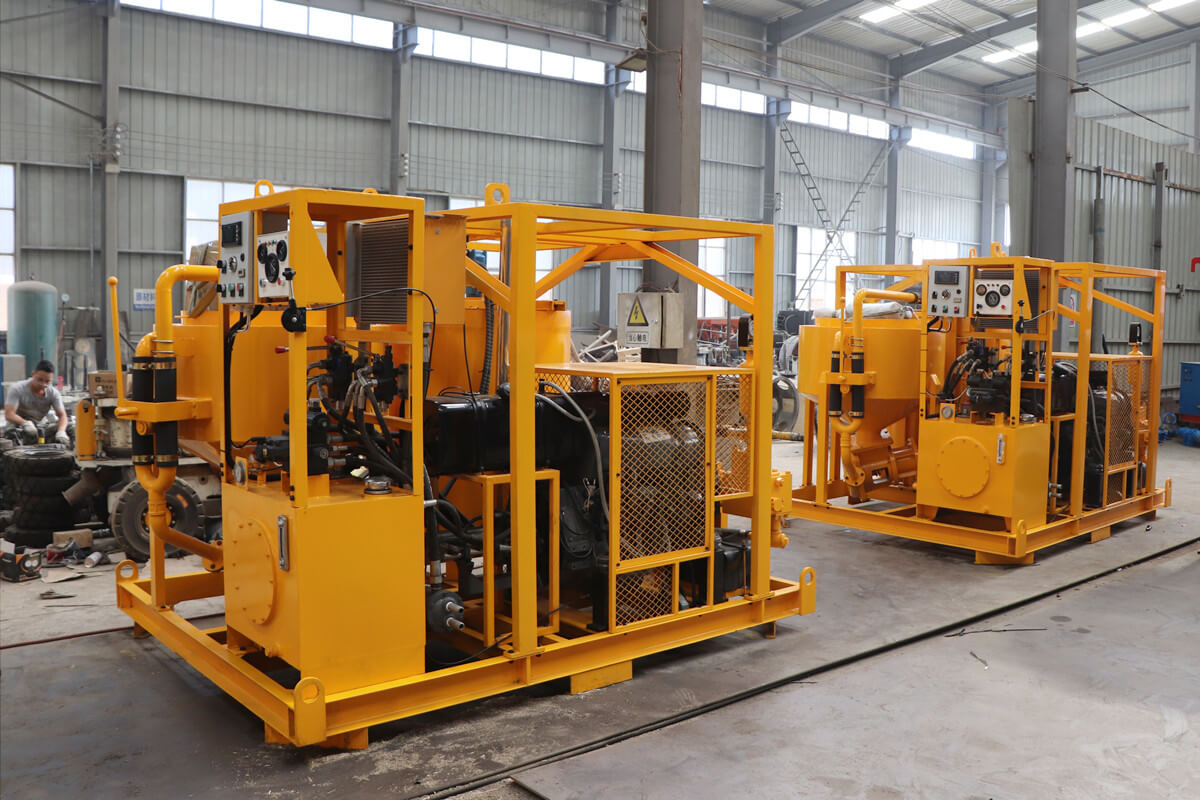 permeation grouting mixer with pump