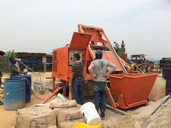 foam concrete mixer for casting wall