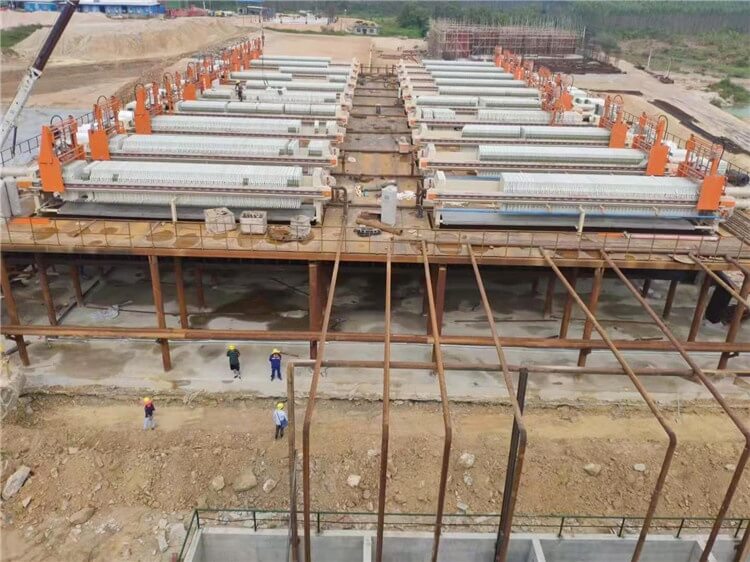 500m2 filter press for sand washing plate