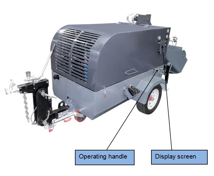 floor screed pump machine with display screen