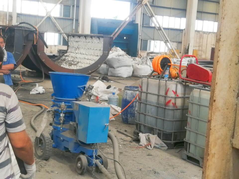 refractory gunning machine for furnace kiln
