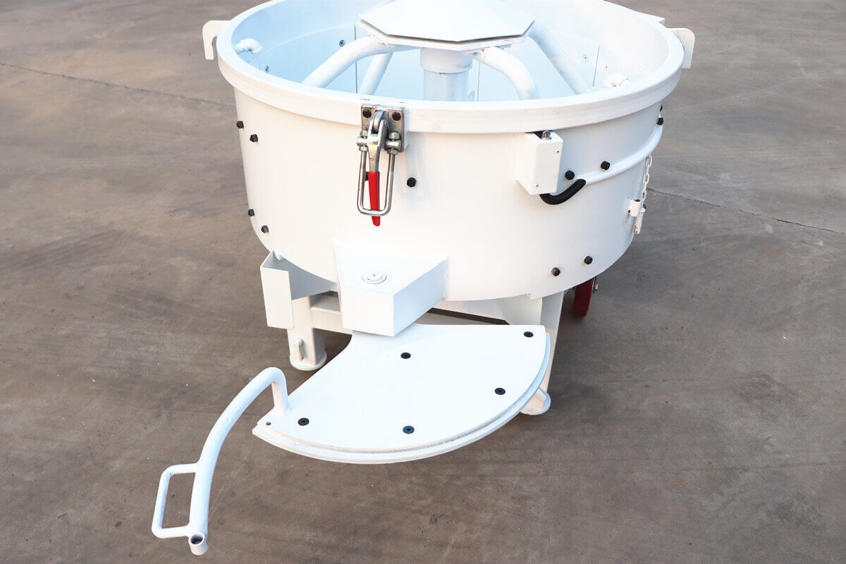 Manual discharge door 100kg refractory pan mixer