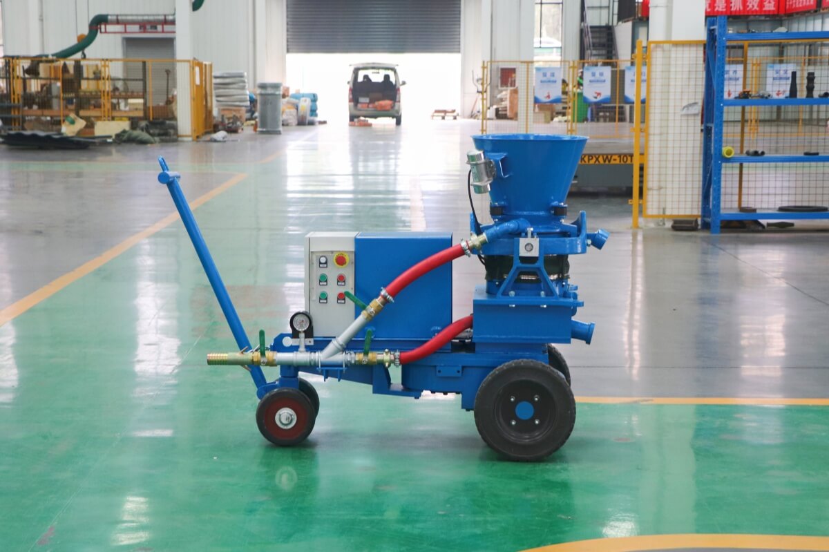 Electrical refractory gunning machine