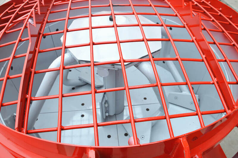 Refractory pan mixer internal