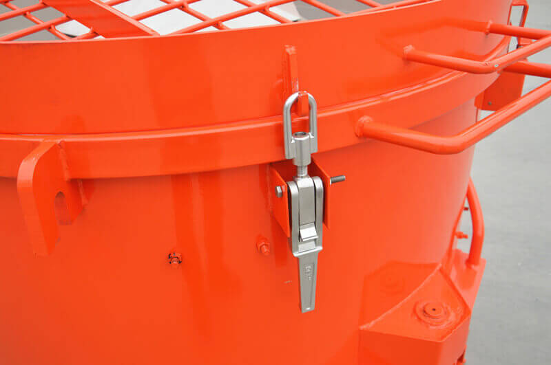 Locker of 250kg refractory pan mixer