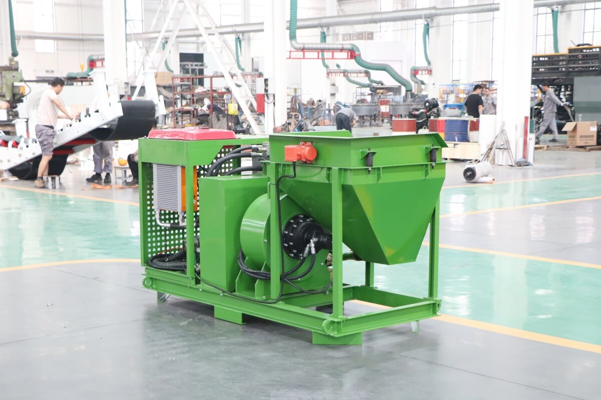 Gasoline driven shotcrete pump