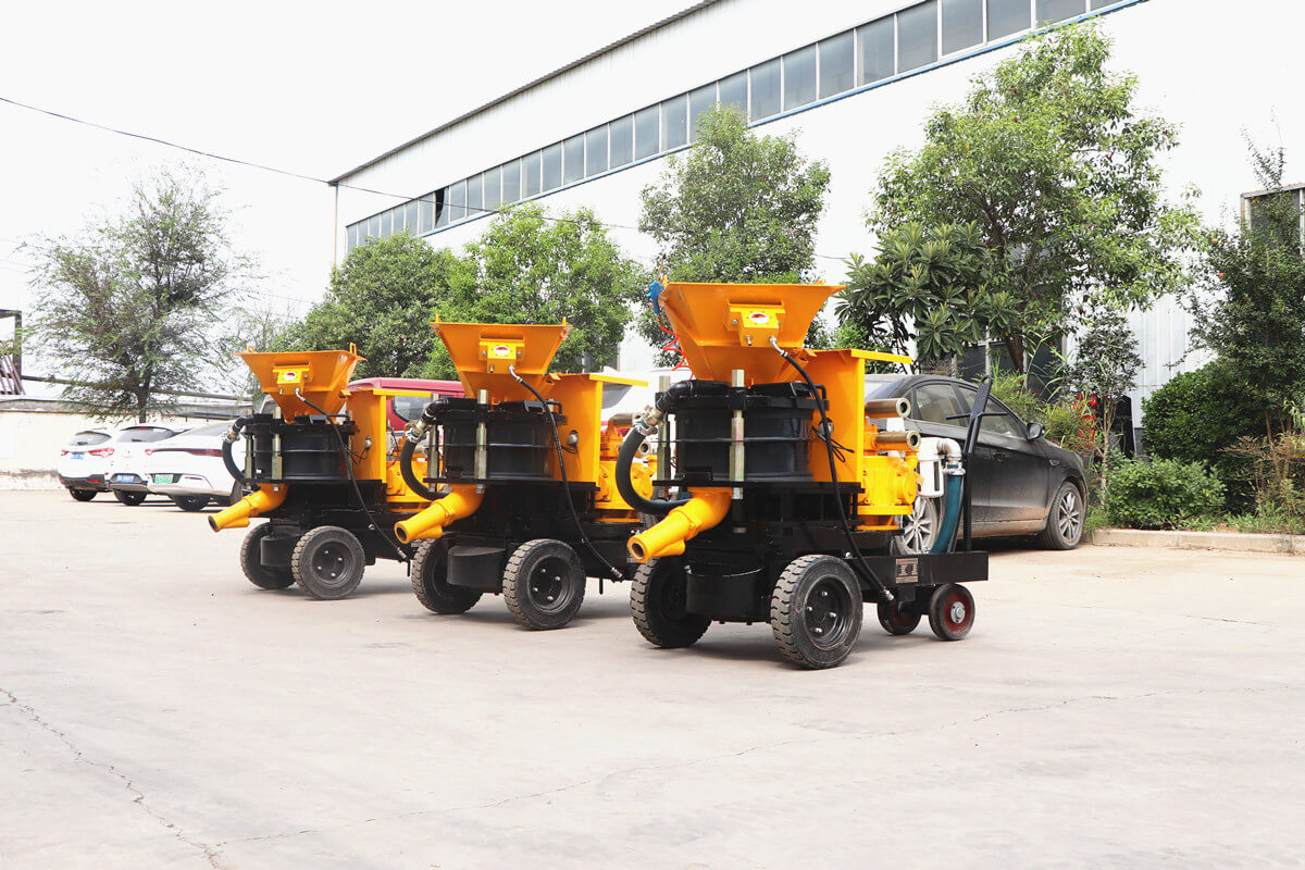wet and dry concrete spraying and conveying machine exporter 