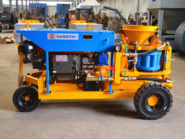 diesel engine concrete spraying machine