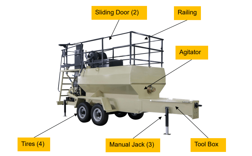 commercial trailer mounted hydroseeder