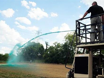 Hydroseeding equipment for golf courses