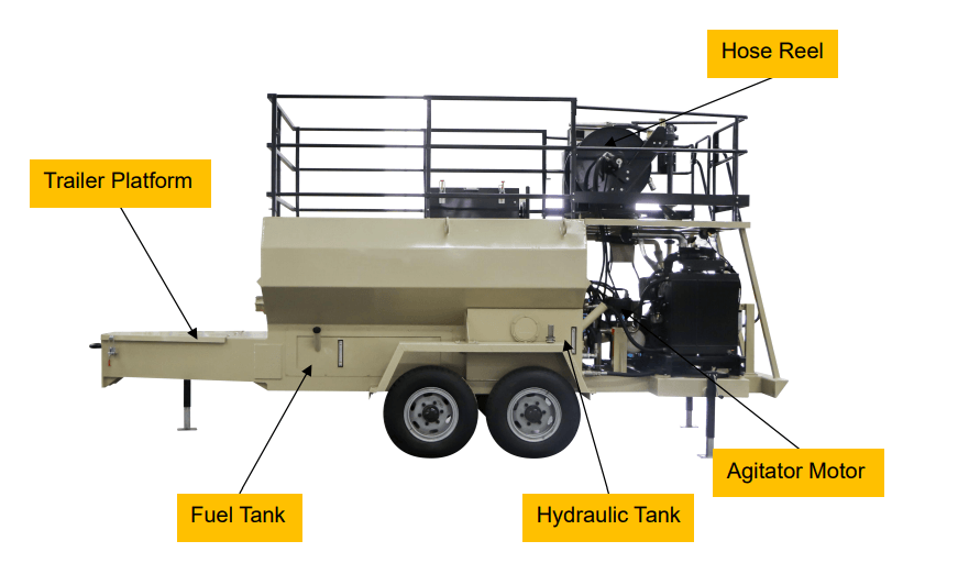 diesel trailer mounted hydroseeder