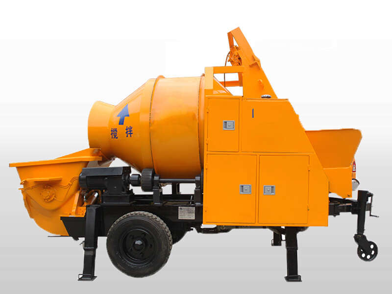 portable concrete pump with mixer