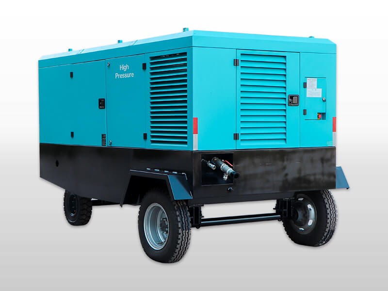 Cummins powered mobile air compressor