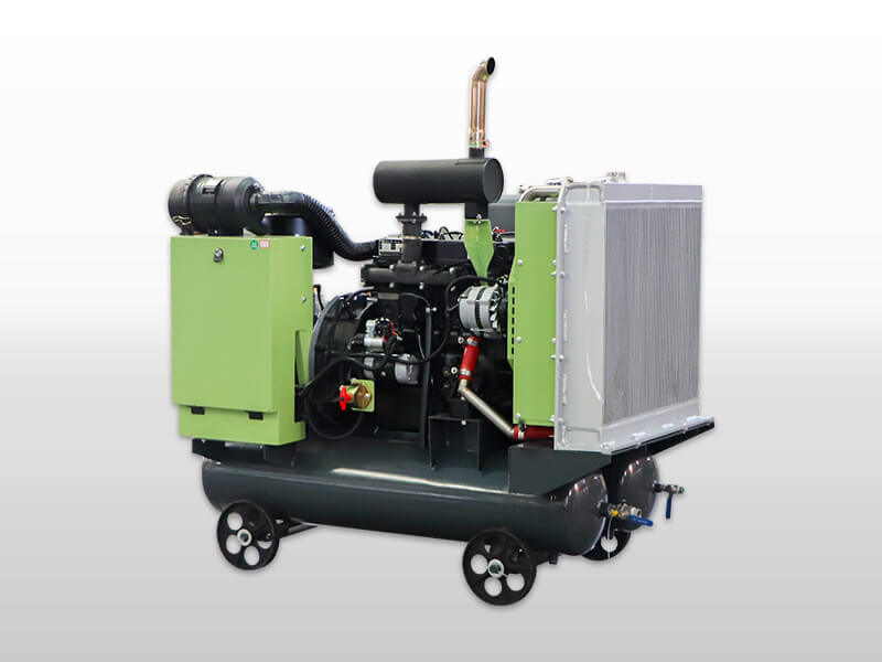 small portable diesel air compressor