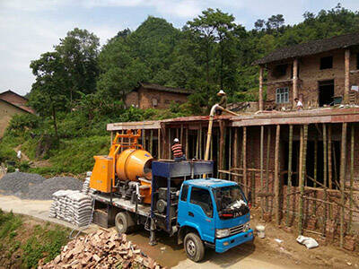 concrete mixer pump trailer