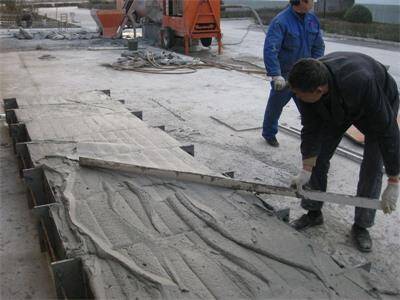 level the lightweight concrete