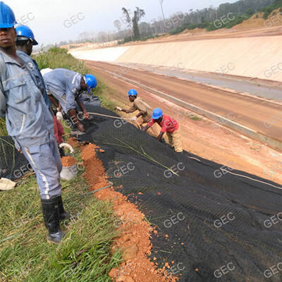 Hydroseeding equipment operation at the site