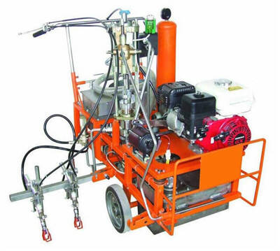 hand push and truck mounted double function road marking machine