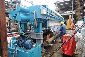working site of filter press