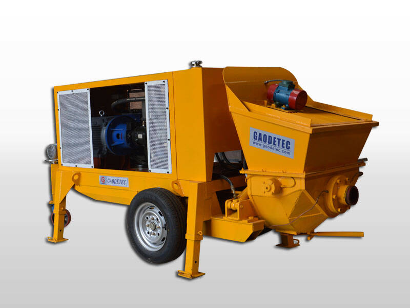 electric trailer concrete pump machine