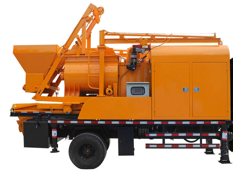 concrete pump with mixer