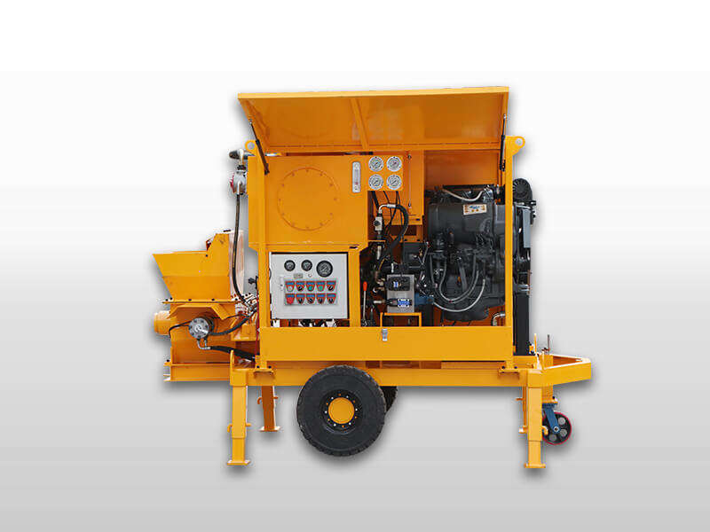 concrete pump with diesel engine