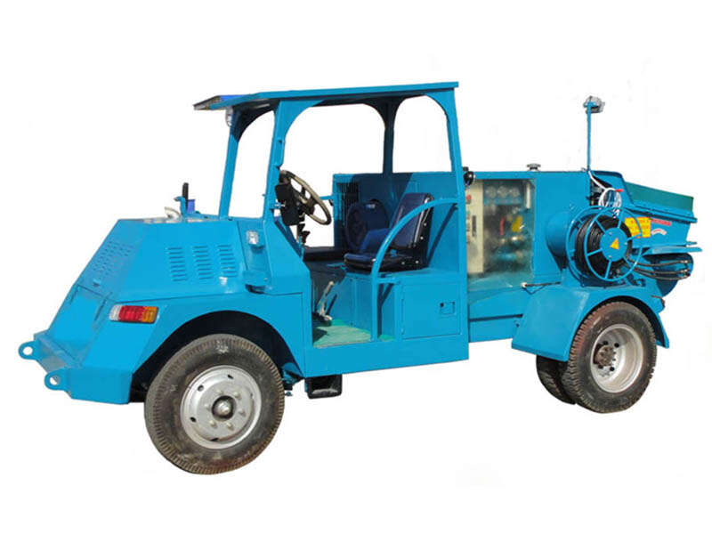 vehicular wet type shotcrete machine