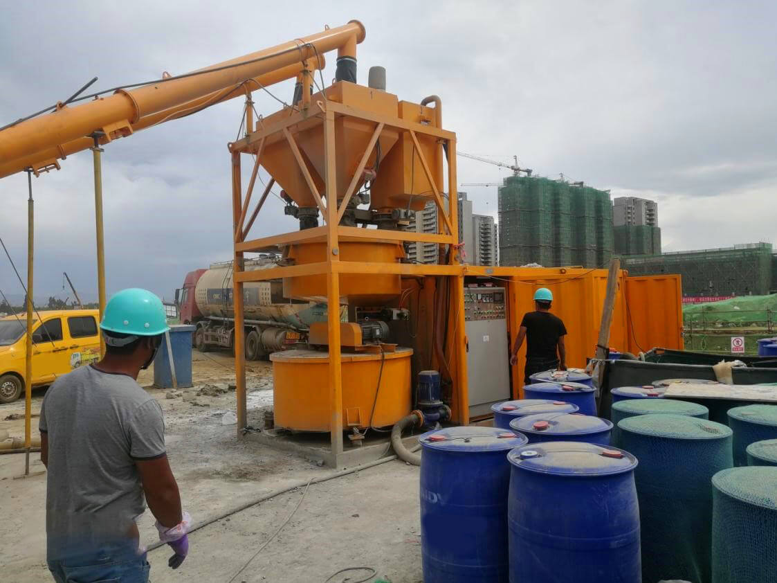 large bridge head backfill foam concrete machine