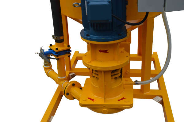High shear grout mixer wing shaft type