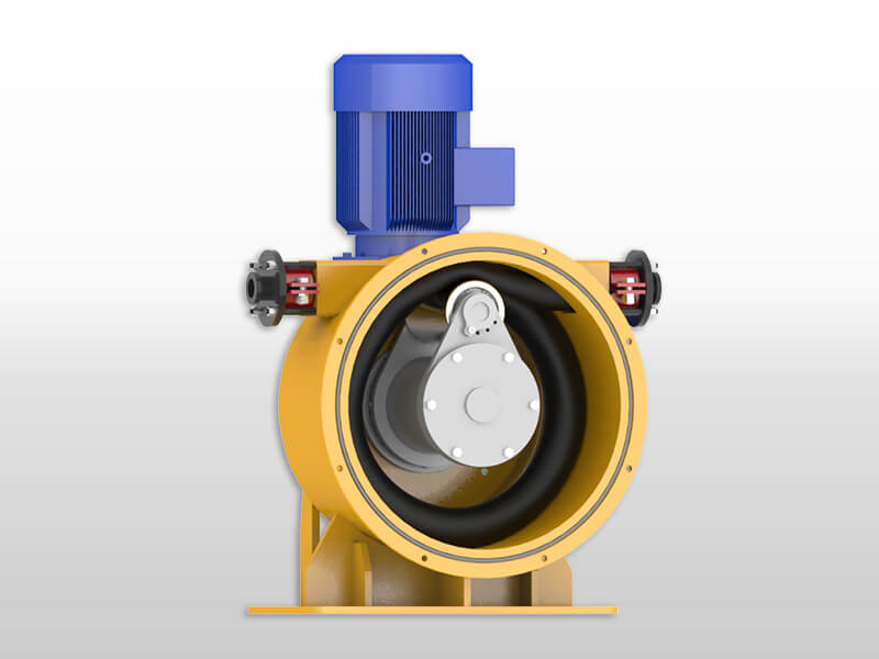 single roller peristaltic hose pump