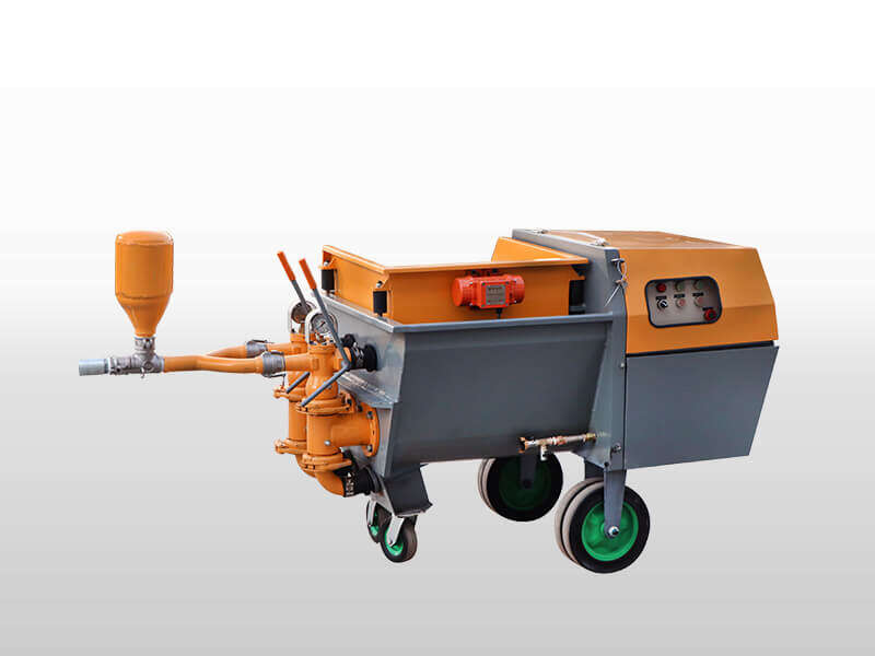 Double piston mortar spraying pump machine