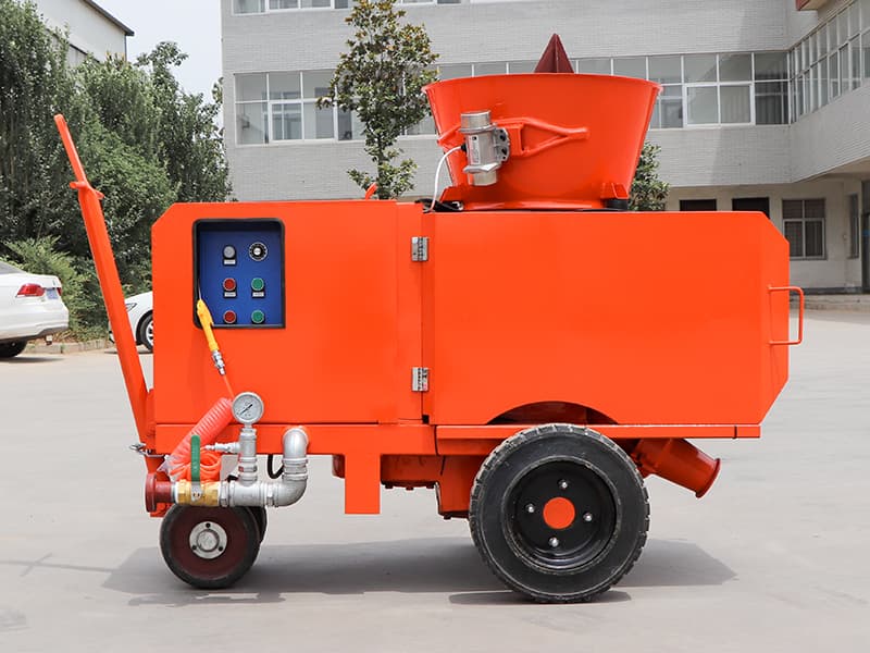 Mobile portable refractory gunning machine