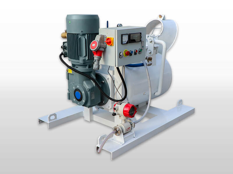 pneumatic mortar mixing and conveying unit