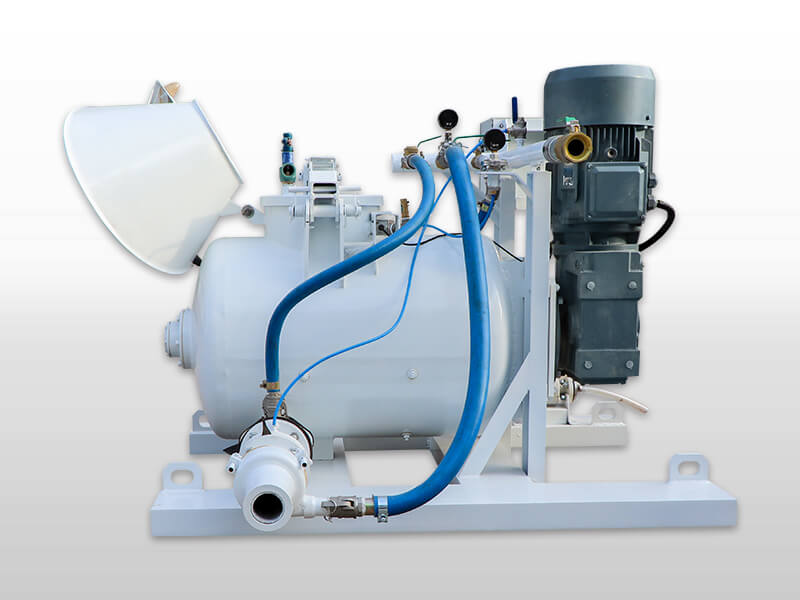refractory mixing and pressure conveying unit