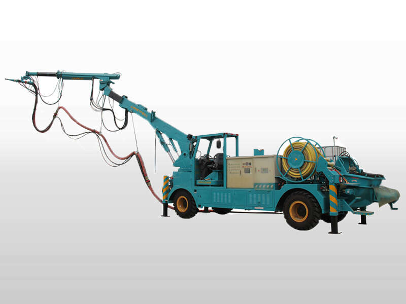 shotcrete machine with shotcrete arm