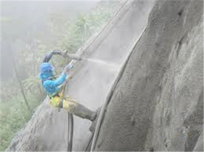 dry-mix shotcrete machine in rock and slope stabilisation