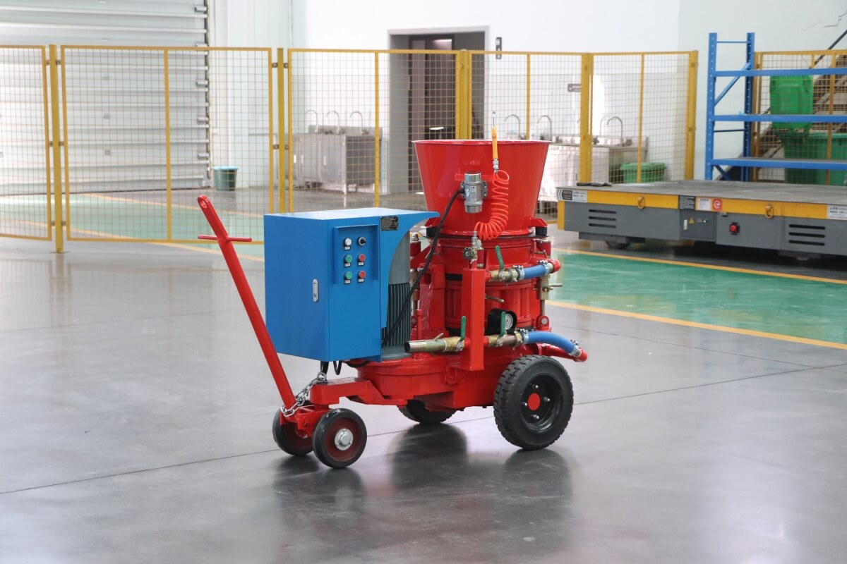 Electrical refractory gunning machine