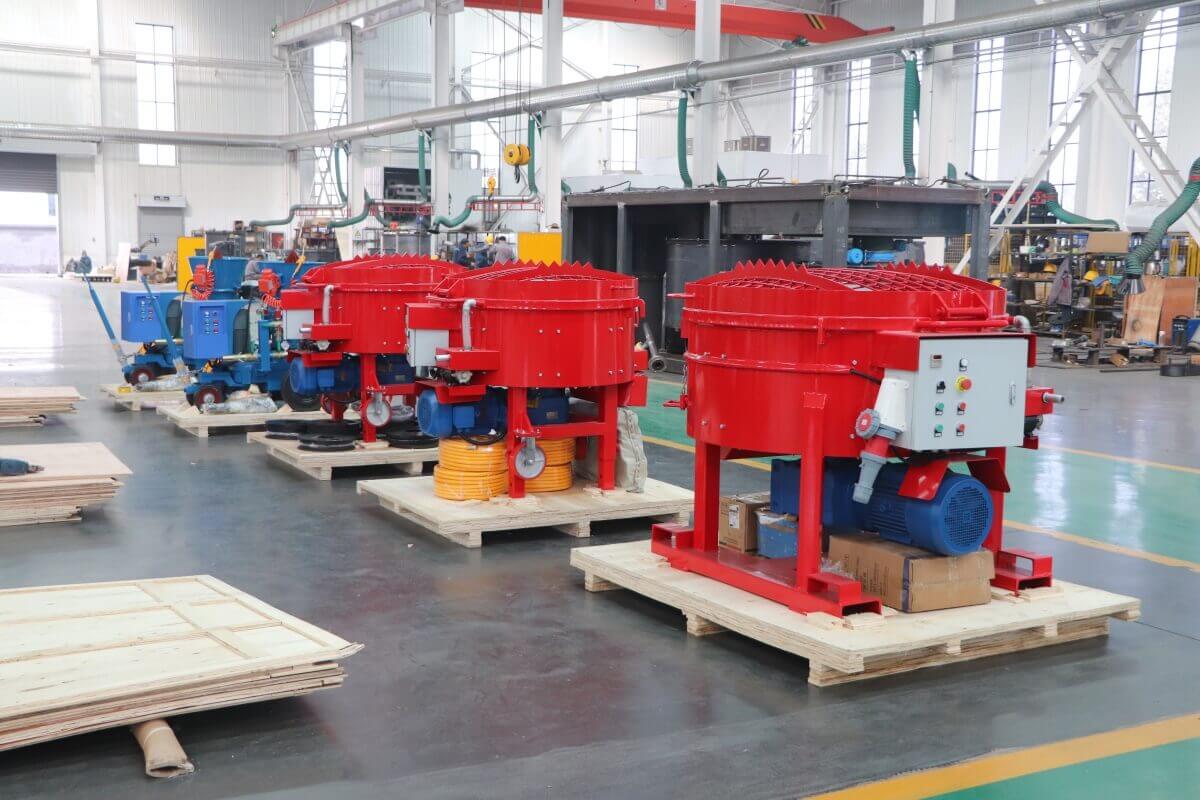 Refractory gunning machine and refractory pan mixer for sale