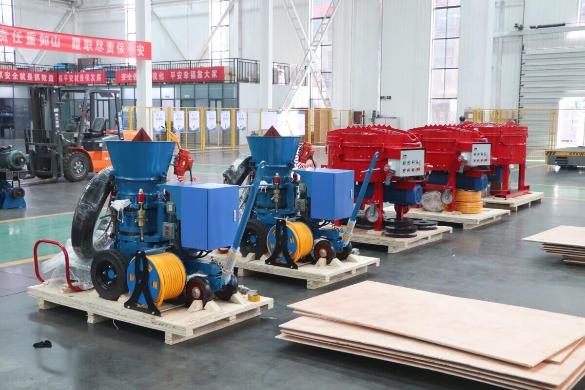 Refractory gunning machine and refractory pan mixer for sale