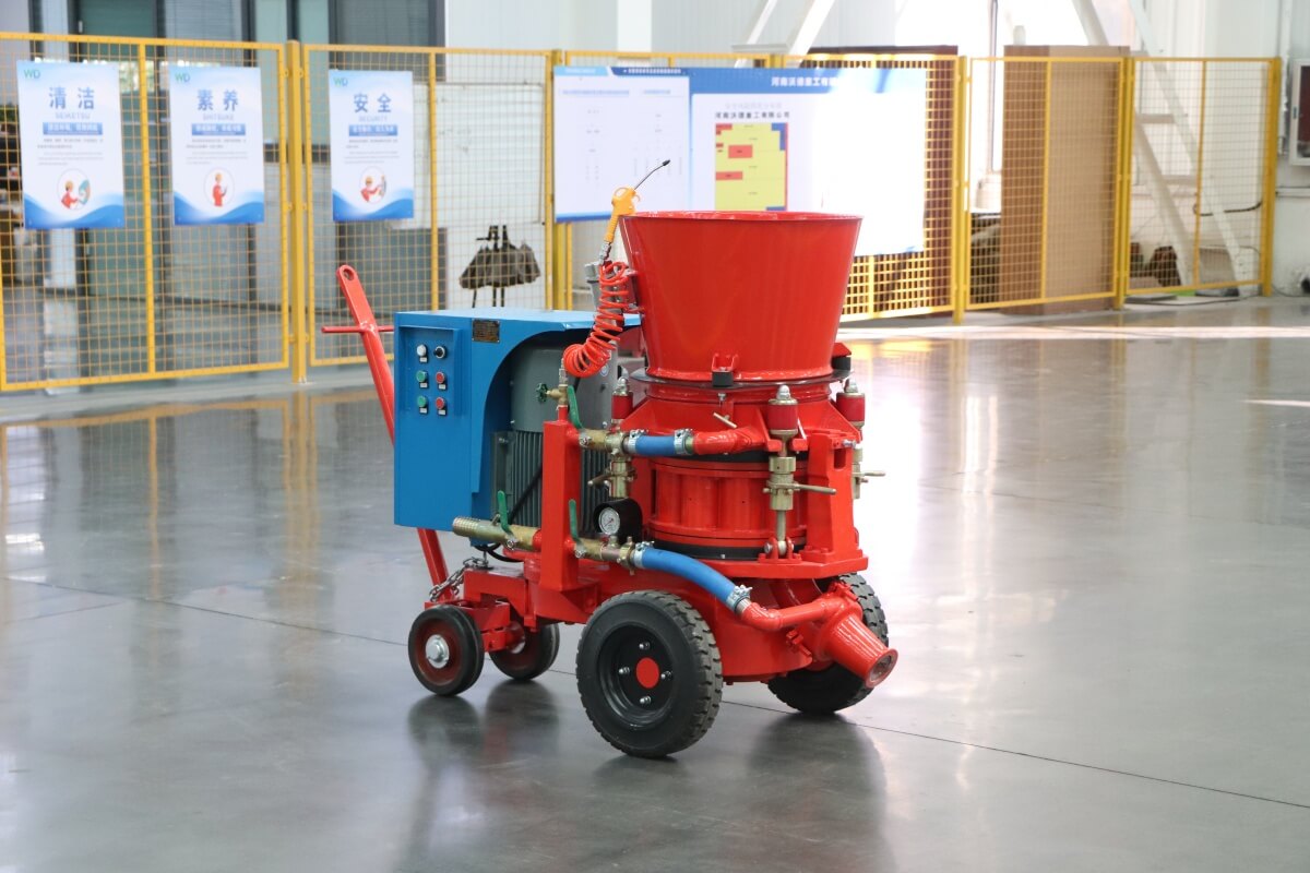 refractory gunning machine driven by electric motor