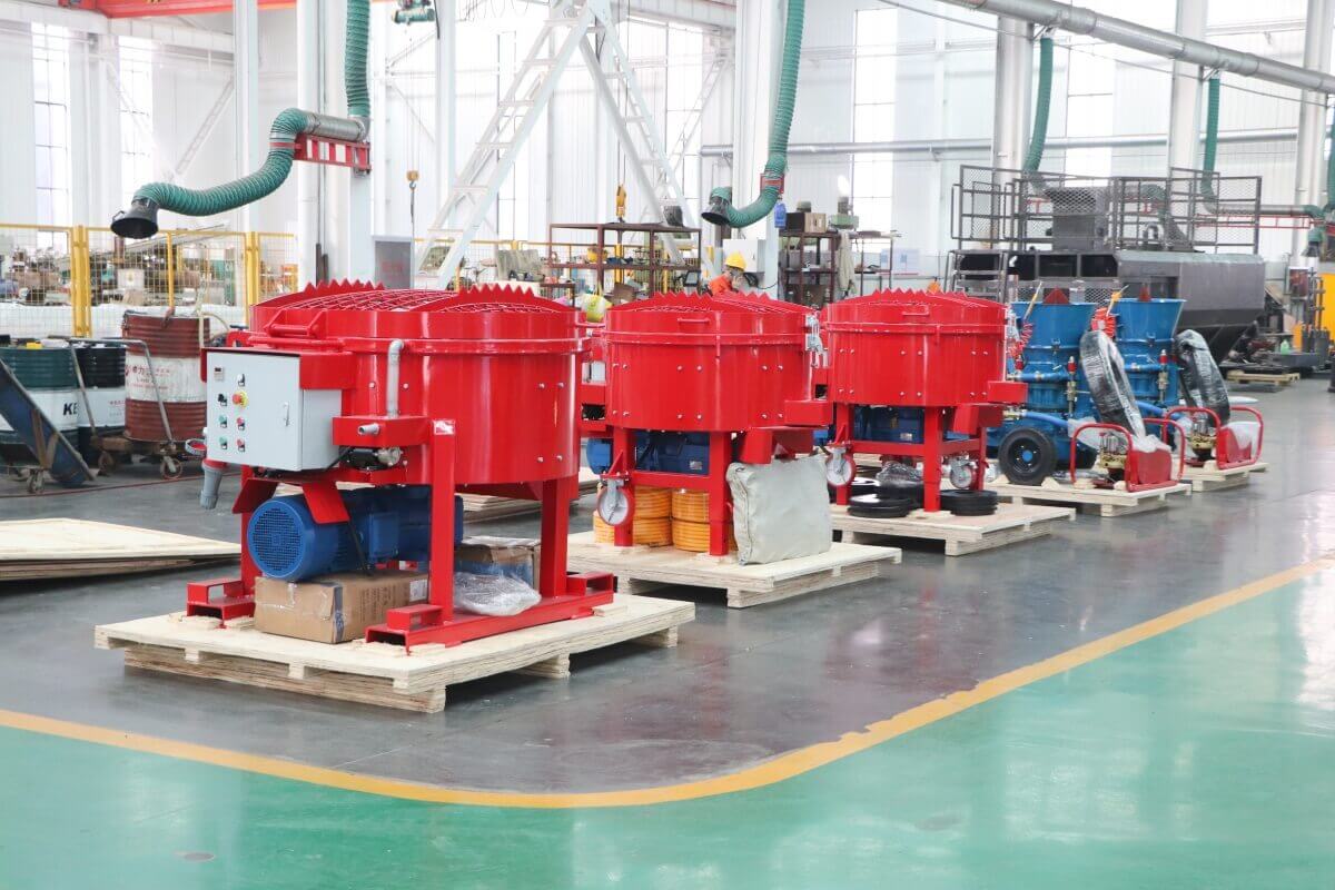 refractory pan mixer and gunning machine