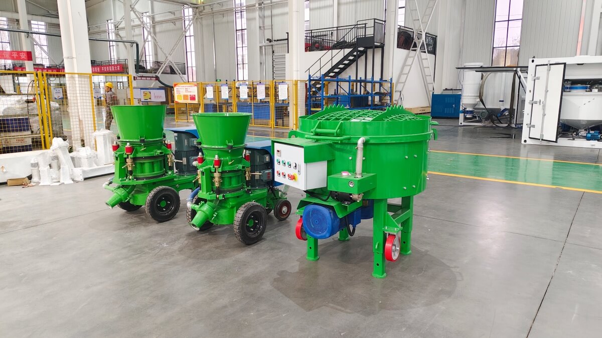 250kg capacity refractory pan mixer and gunning machine