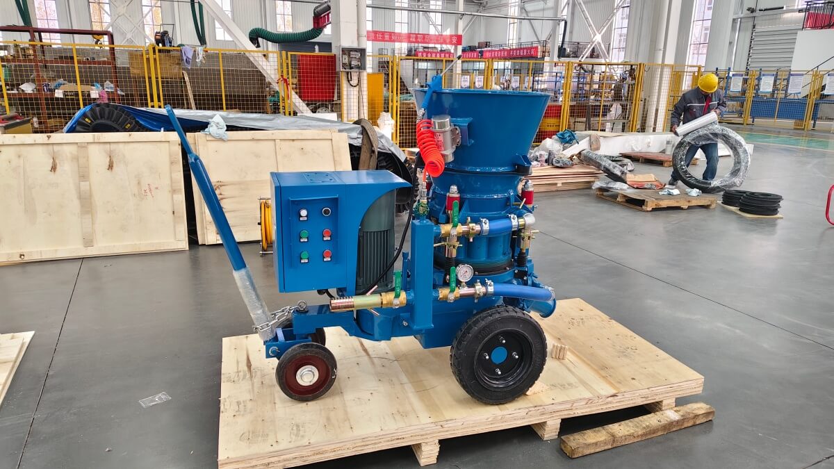 Refractory gunning machine for cement plant