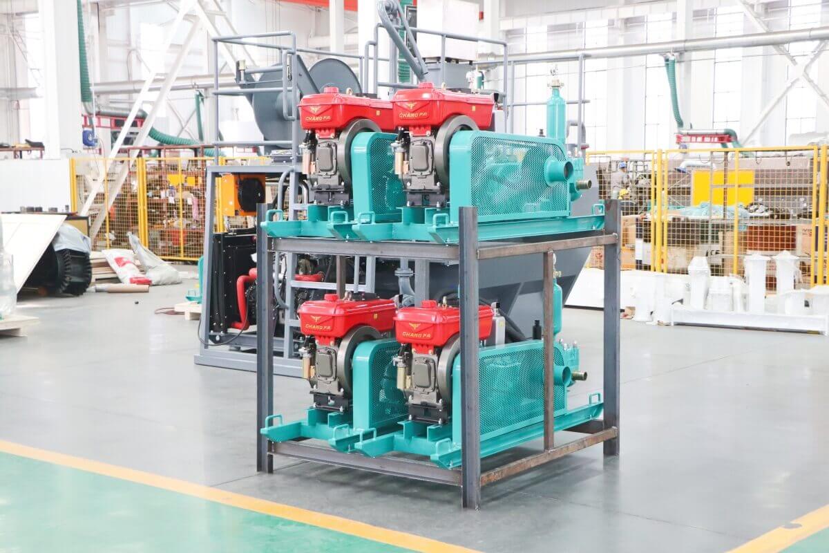 Diesel cement grout injection pump