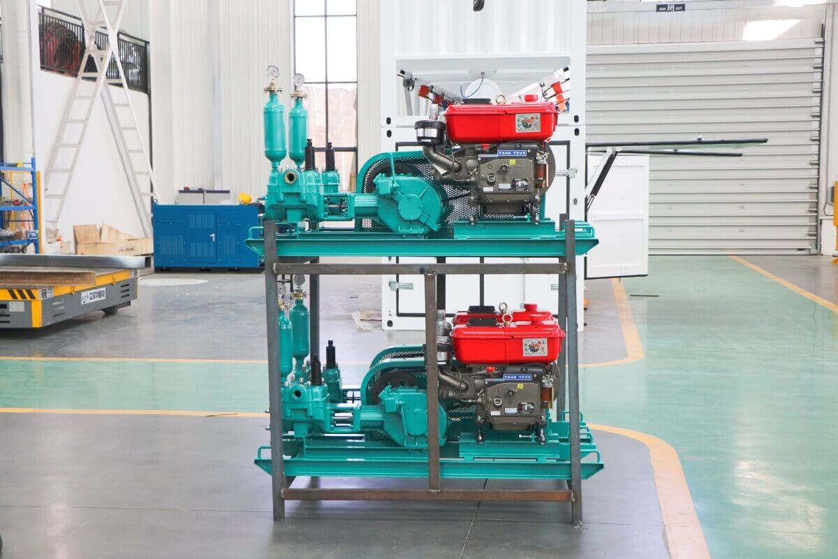 Diesel cement grout injection pump